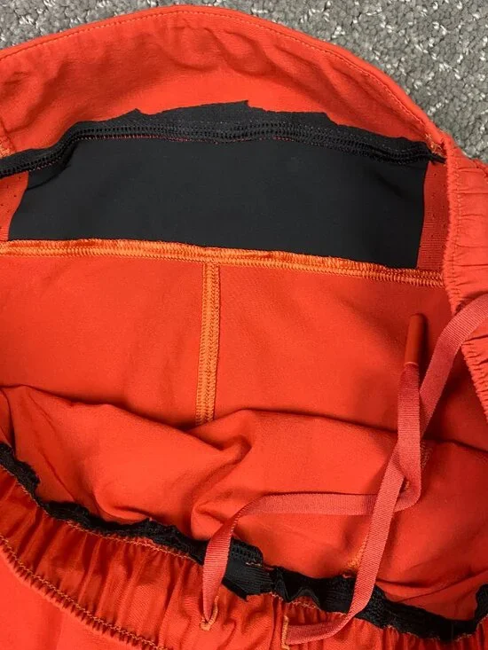 Lululemon Pace Breaker Shorts Men's Small Orange 5" Inseam Gym Running Training - Picture 7 of 12